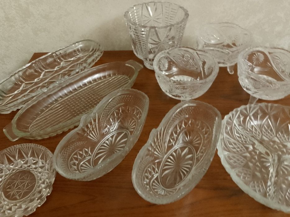 Приборы для сервировки хрустальные