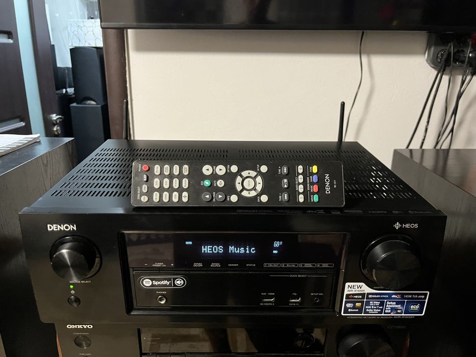 Receiver Denon AVR-X1400H 4K/7.2/Arc/Bluetooth/Spotify:Airplay/Wifi/usb etc.