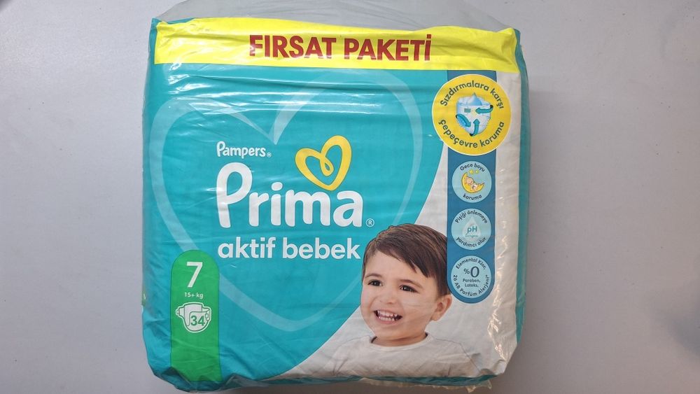 Пелени Pampers Active Baby, Размер 7, 15+ кг, 34 броя