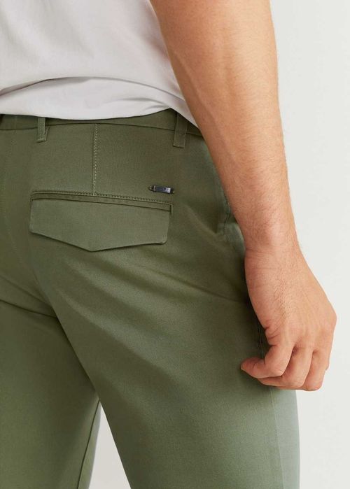 Pantaloni TaperedFit cropped Marca Mango Blugi Barbatesti Verde Fistic