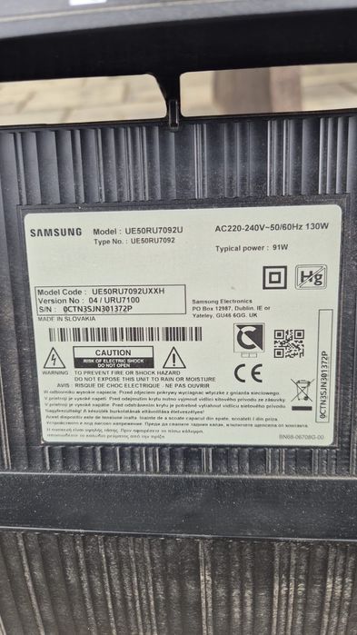 TV Samsung 50” UE50RU7092U – pentru Piese