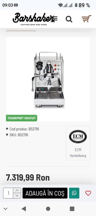 Vând aparat de cafea profesional, espressor profesional