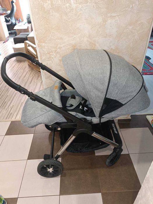 CANGAROO Комбинирана количка 3в1 EMPIRE Сива