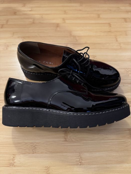Pantofi loafers din piele lacuita Anna Cori