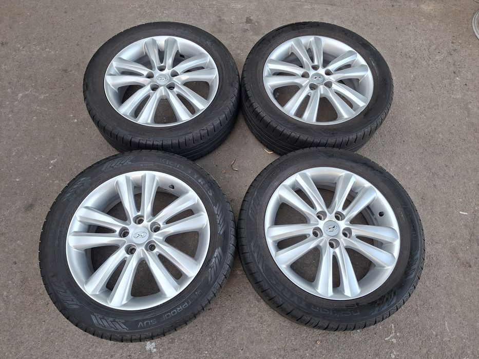 18" 5X114.3mm Hyundai, 5х114.3мм Хюндай Оригина с гуми 225/55/18 Nokian