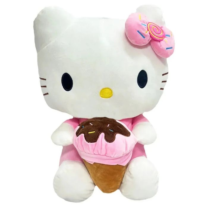 Плюшена играчка Кити със Сладолед 30см, Hello Kitty with Ice Cream