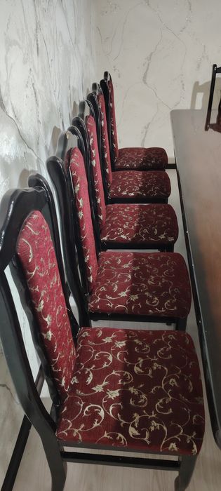 Стол стул 12 кишили комплект 120 га 280 буйи 76см Хонтахтаям булади