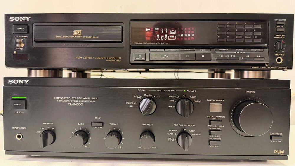 Amplificator Sony TA-F450D Japan Vintage Statie si CDP 690