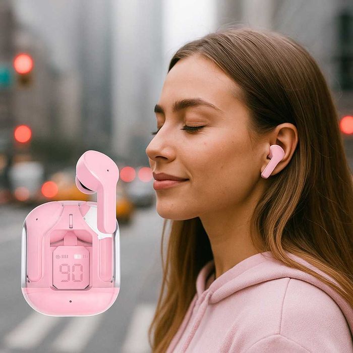 Безжични Bluetooth слушалки с LED дисплей и вграден микрофон