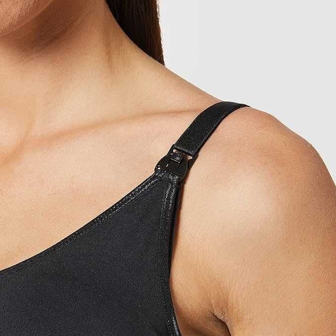 Дишащ сутиен за бременност и кърмене Medela черен S НОВ