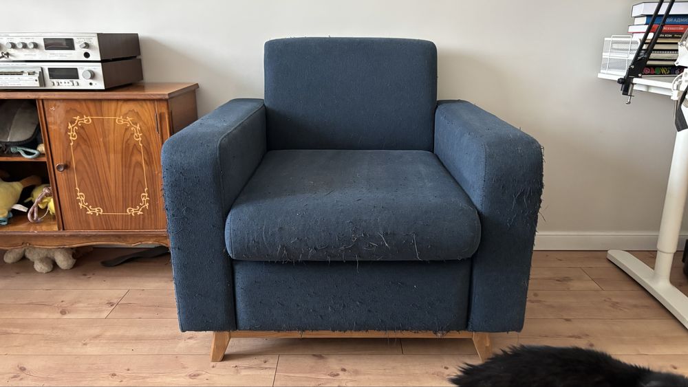 Диван и кресло б/у