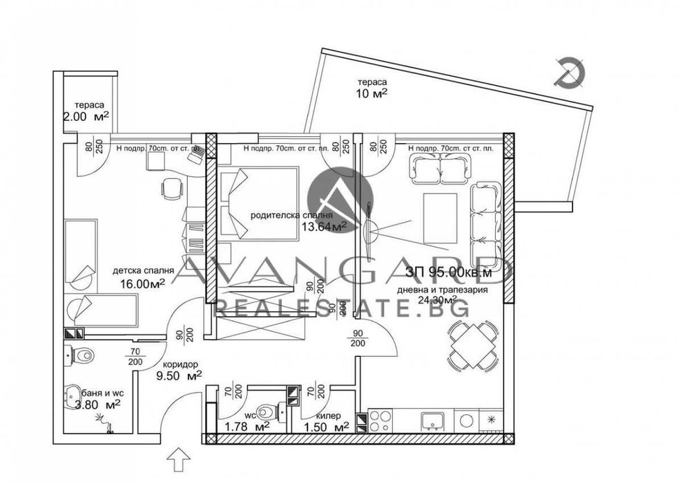 Продава се Тристаен апартамент в Пловдив, Център - 116 кв.м за 704 €/кв.м - Снимка #8