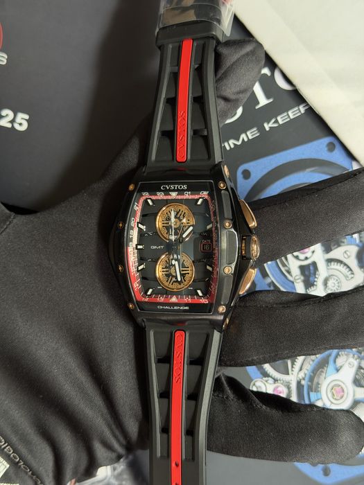 Cvstos Challenge Chrono GMT Black Steel / Red Dial – Limited Edition – 41мм – 2026 – Пълен комплект