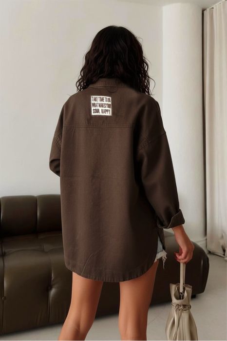 Дамска дълга дънкова риза - яке в 4 цвята