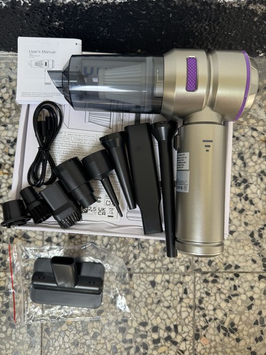 Безжична Преносима Прахосмукачка HL-121 – 4-в-1 за Автомобила, 16000PA