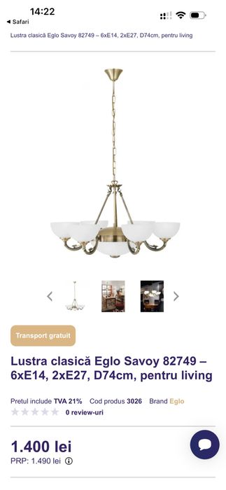 Vand candelabru clasic