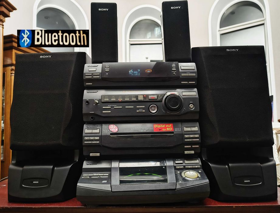 Музыкальный центр  сабвуфер SONY караоке Bluetooth адаптер