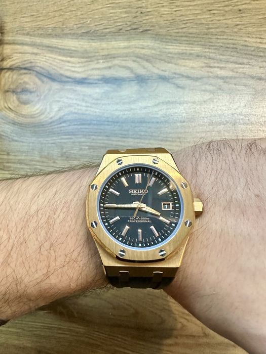 Seiko Mod - Royal Oak - Rose gold - 41 mm