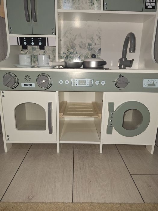 Bucatarie din lemn Lulilo pentru copii cu Expressor si masina de spala