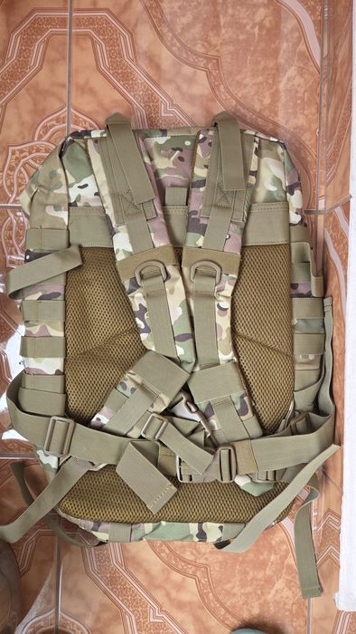Rucsac Militar 50 l/ Negru / Verde camuflaj/Verde ,Nou