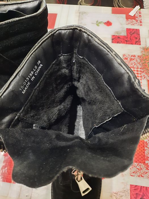 Топли дамски черни боти 37 номер