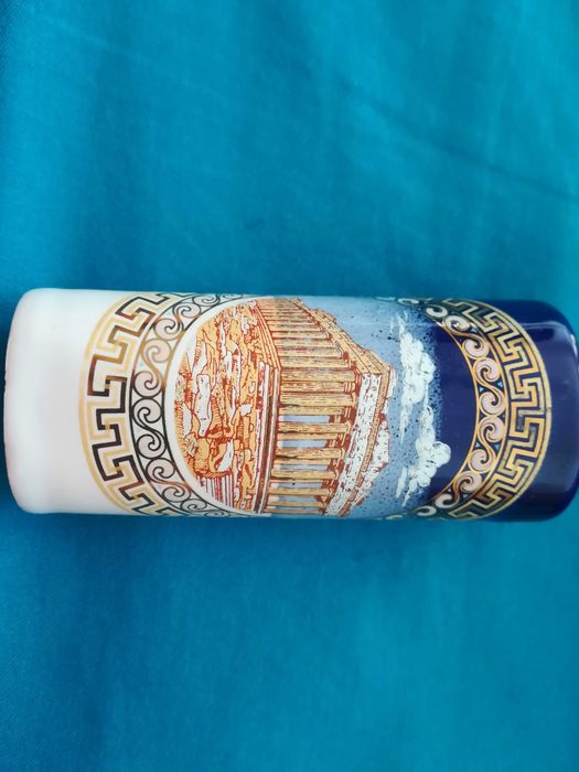 Гръцки позлатен пепелник и чашка за запалка