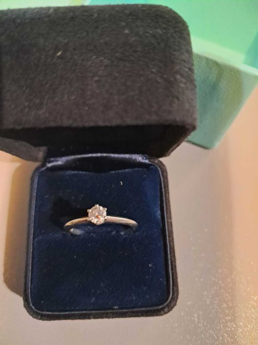 Inel platina cu diamant 0,26 tiffany & co