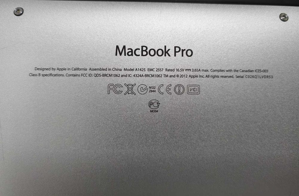 MacBook Pro A1425, 13", 8Гб RAM, SSD 256Гб