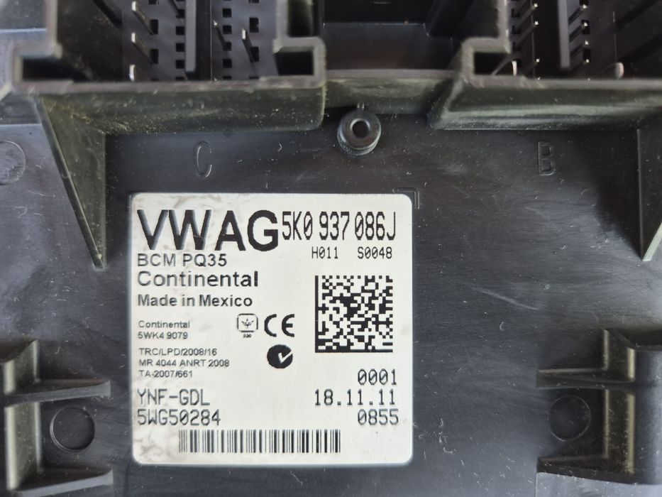 Calculator confort BCM 5K0937086J VW GOLF 6 / TIGUAN / TOURAN / SKODA OCTAVIA