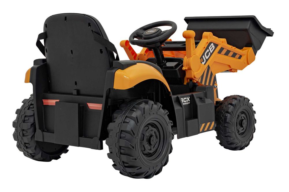 Tractor electric pentru copii cu cupa manuala JCB (0960) Galben