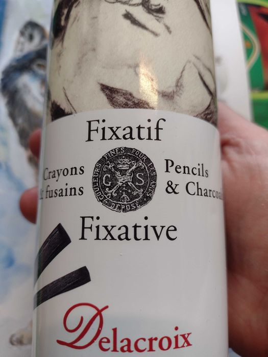 Вълк - рисунка акварел/пастели