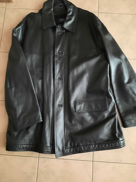 Мъжко яке тип сако от естествена кожа