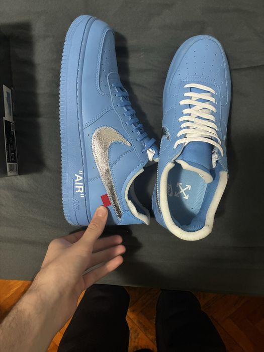 Nike air force 1 off white university blue