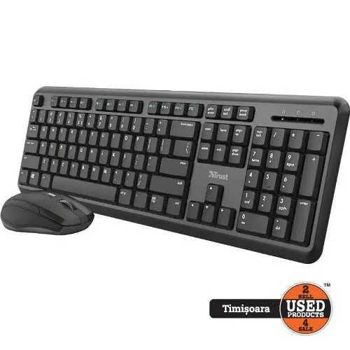 Kit Mouse si Tastatura Wireless Trust Ody 23942 culoare negru silentios nou sigilat