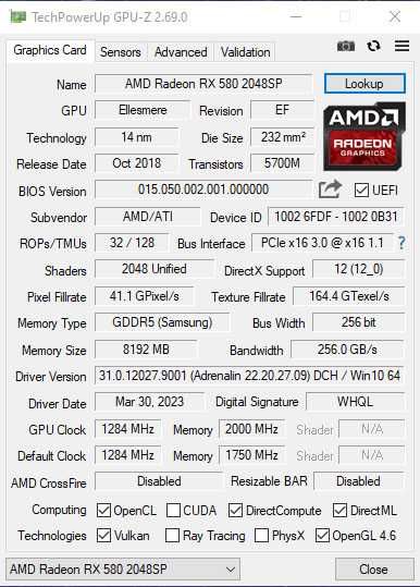 intel Core i5 10500 + H410 + Afox Radeon RX580