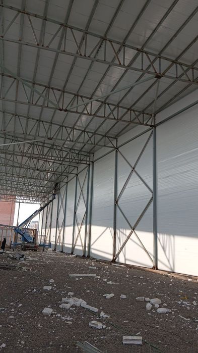 Строительство завод / ангар / склады из металлоконструкций  Сендвич