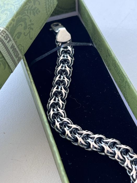 Мужской Серебрянный браслет.