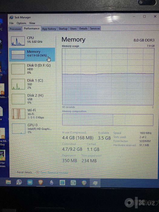 Kuchaytirilgan Noutbuk Tongfang. Ofis/ish/studentlar uchun. 8GB RAM