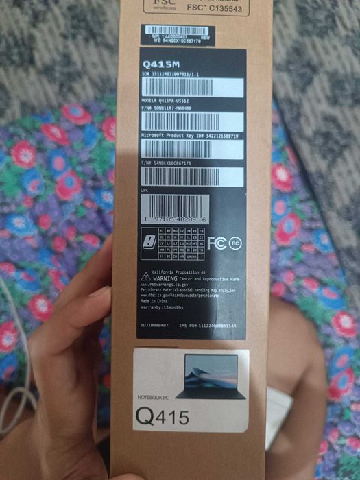 ASUS ZENBOOK Q415 Intel® Core™ Ultra 5-125H сенсор