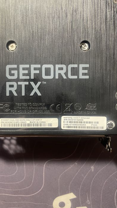 Видеокарта игровая rtx3060ti Palit