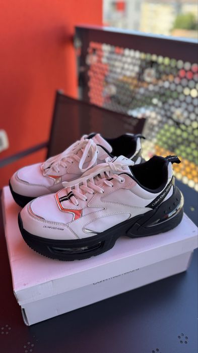 Pantofi sport Calvin Klein demi-wedge de piele barbati