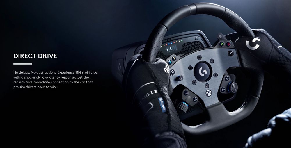Racing Wheel Logitech Pro, почти нов, неизползван, волан, симулатор,