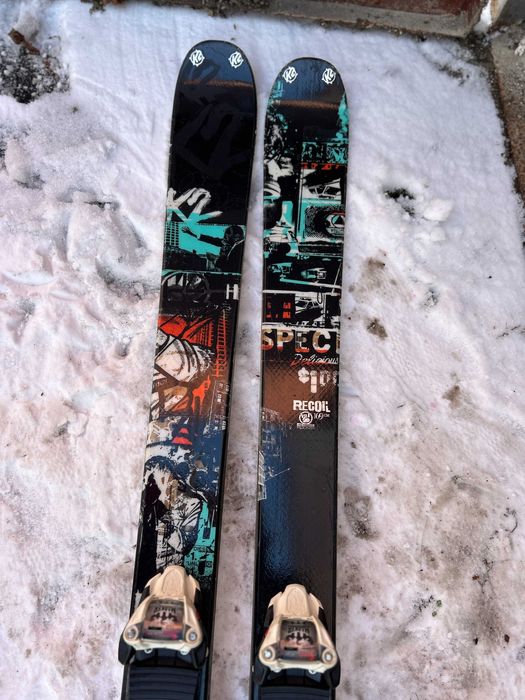 Schiuri K2 Recoil 169 cm - Skiuri cu legături + bețe Rossignol + husă