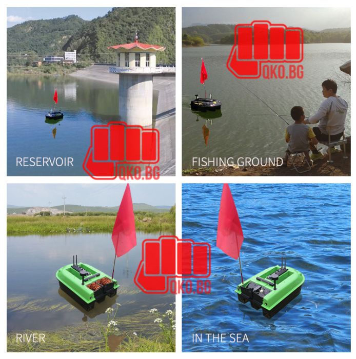 Промоция + зарядно Батерия за лодка за захранка 7,4/8,4/12в