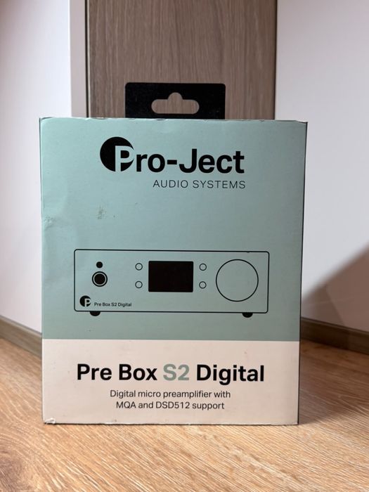 Pre-amplificator digital Pro-Ject Pre Box S2, dual-mono, argintiu, 103x37x122mm - NOU