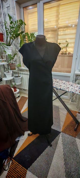 Платье на запах материал лён