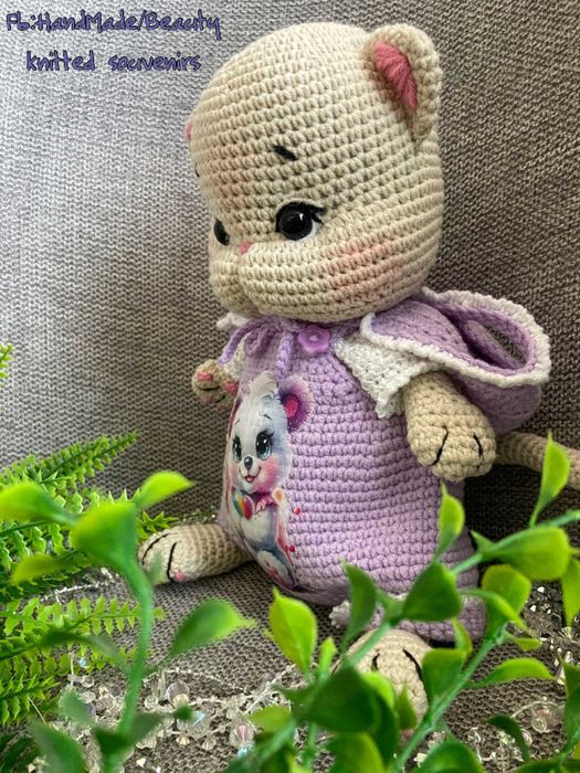 Плетена играчка коте