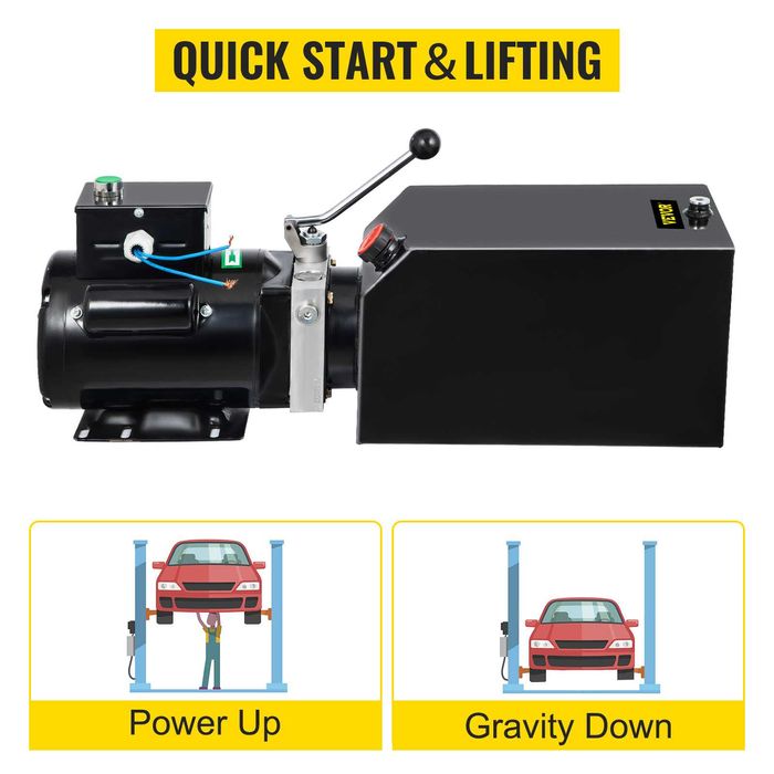 Unitate hidraulică 14L pentru ridicător auto, 1HP, rezervor metalic