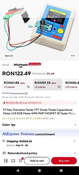 Tester componente electronice esr metru