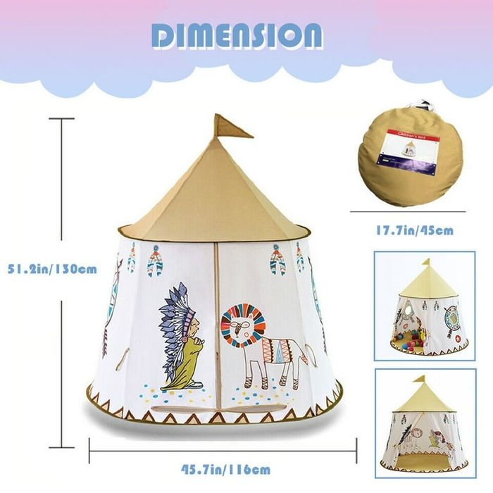Детска палатка за игри Индианска палатка за деца за дома и двора